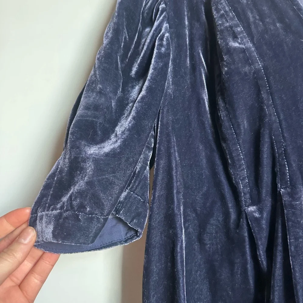 Free People Navy Velvet Mini Dress - Picture 2 of 5